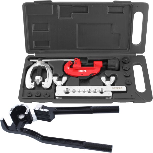 TECPO KFZ Bördelgerät Set Bördel Werkzeug + Rohrbiegezange für 6-8-10 mm Rohre