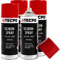 4x TECPO Silikonspray Schmiermittel Trennmittel Gleitmittel 400 ml