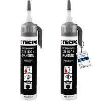 TECPO 2x Hochtemperatur Silikon Dichtung HSD 30 schwarz,...