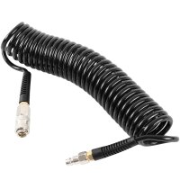 TECPO Drukluft Spiralschlauch 6 m + Druckluft Reifenfüller 0-12 Bar, 0-170 PSI