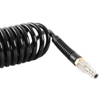 TECPO Drukluft Spiralschlauch 6 m + Druckluft Reifenfüller 0-12 Bar, 0-170 PSI