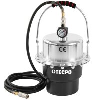TECPO Druckluft Bremsenentlüftungsgerät, 5 Liter + Doppel-Ringschlüssel-Satz
