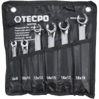 TECPO Druckluft Bremsenentlüftungsgerät, 5 Liter + Doppel-Ringschlüssel-Satz