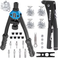 TECPO Blindnietzange mit 200 Alu Blindnieten +...