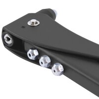 TECPO Blindnietzange mit 200 Alu Blindnieten + Nietmutternzangen Satz M3-M12, 110-tlg.