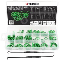 TECPO O-Ring Sortiment 3 bis 22 mm, 225-teilig für...