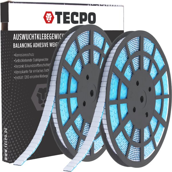 2x TECPO Auswucht Klebegewichte 1200x5g in Rolle