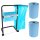 TECPO Bodenständer + Müllsackhalterung + 2 Putztuchrollen 3-lagig, 36 cm