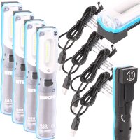 TECPO LED Inspektionsleuchte 500 Lumen mit USB Ladekabel,...