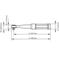 TECPO Drehmomentschlüssel | Abtrieb Außenvierkant 12,5 mm (1/2") | 40 - 220 Nm