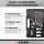 TECPO Steckschlüssel-Satz, 92-tlg, 1/4+3/8", ZOLL + LED Akku Handlampe 500 Lumen