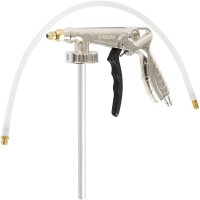6x TECPO Unterbodenschutz Überlackierbar Schwarz, 1000 ml + Druckluft Unterbodenschutz Pistole