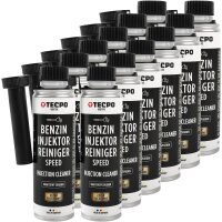 12x TECPO Injektor Reiniger ESTER Benzin Einsprizdüsen Additiv, 300 ml