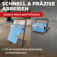 10x TECPO Putzrolle blau 2-lagig, 23x30 cm, MINI-300