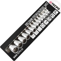 TECPO Steckschlüssel-Satz, SW 4-13 mm, 1/4,...