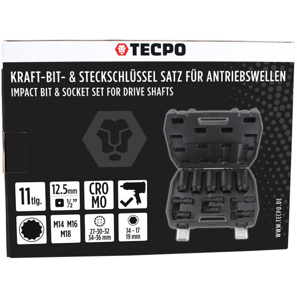 Honiton M16 Kraft-Schlagschrauber Nuss – 12-Kant, Lang, 1/2 Zoll Antrieb, CrMo-Stahl