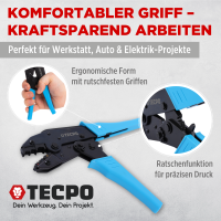 TECPO Automatische Abisolierzange Sortiment, 199-teilig + Crimpzange