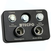 TECPO Anti-Rutsch- Steckschlüssel-Satz, 1/2",...