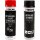 TECPO Unterbodenschutz Bitumen schwarz, 500 ml + Autolack schwarz matt 500 ml