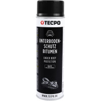 12x TECPO Unterbodenschutz Bitumen schwarz, 500 ml + Pistolengriff