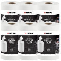 6x TECPO Putzrolle 2-lagig, 23x30 cm, WEIß-300