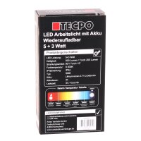 TECPO LED Inspektionsleuchte 500 Lumen mit USB Ladekabel, magnetisch