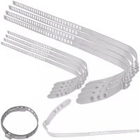 TECPO Druckluft-Montagewerkzeug + Klemmazange + 8x Achsmanschetten Schellen