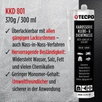 4x TECPO KKD 801 Karosserie Klebe- und Dichtmasse, 370g +...