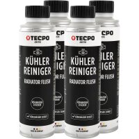 4x TECPO Kühlerreiniger Kühlwasser Zusatz Kühlsystem Reiniger, 300 ml