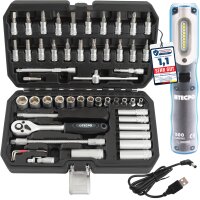 TECPO Steckschlüssel-Satz, 53-teilig, 1/4"...