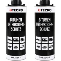 2x TECPO Unterbodenschutz Bitumen schwarz, 1L