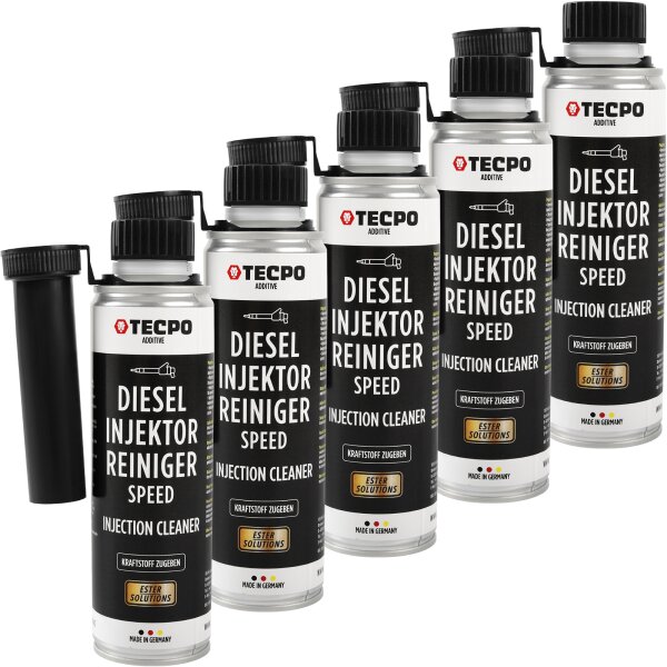 5x TECPO Diesel SPEED Injektor Reiniger Ester, 300 ml