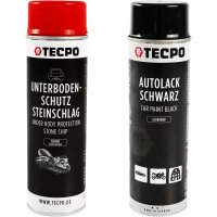 TECPO Unterbodenschutz Bitumen schwarz, 500 ml + Autolack...