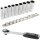 TECPO Steckschlüssel Satz, tief, 1/2 Zoll, 10-24 mm 9-tlg. + TECPO Umschaltknarre 1/2 Zoll, 512 Nm