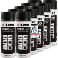 10x TECPO Thermolack Auspufflack Ofenlack 800°C...
