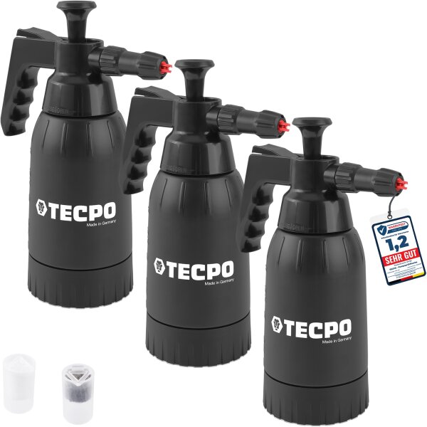 3x TECPO Druckpumpzerstäuber Schaumsprüher Foamya 1.0L