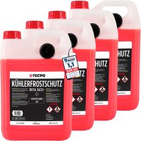 4x TECPO Kühlerfrostschutz G12+ -40°C, 5L