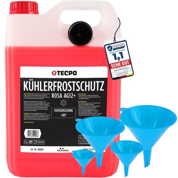 TECPO Frostschutz AG12+ rosa -40 C°, 5L + Trichter