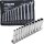TECPO Maul-Ringschlüssel-Satz SW 1/4"- 5/16", 12-teilig + Steckschlüssel-Set Zollgrößen, 1/4, 11-teilig
