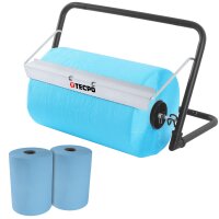 TECPO Putztuchrollen Abroller Wandhalter bis 40cm +2...