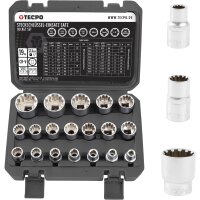 TECPO Universal Steckschlüssel-Satz, SW 8-32 mm,...