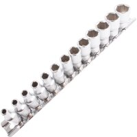 TECPO Anti-Rutsch- Steckschlüssel-Satz, 1/4", 4-14 mm, 13-tlg. + Anti-Rutsch- Steckschlüssel-Satz, 1/2", 8-32 mm, 18-tlg.