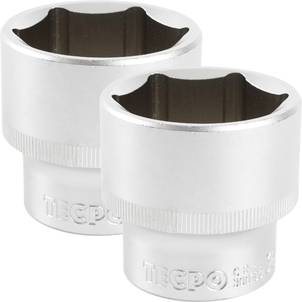 2x TECPO Steckschlüssel-Einsatz Sechskant, SW 36 mm, 12,5 mm 1/2 Zoll