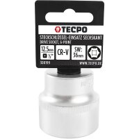 2x TECPO Steckschlüssel-Einsatz Sechskant, SW 36 mm, 12,5 mm 1/2 Zoll