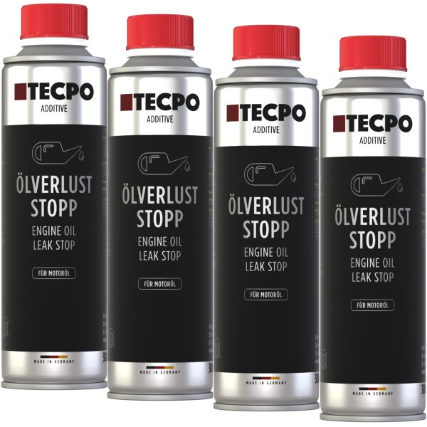 4x TECPO Öl-Verlust Stop Additiv, 300 ml