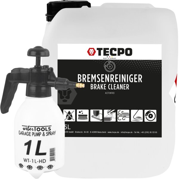 TECPO Bremsenreiniger 5L + WEBER Pumpsprühflasche