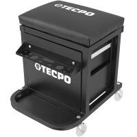 TECPO Werkstatt-Rollsitz 150 kg + KFZ Werkstattrollbrett Rollliege 360° drehbar