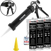 3x TECPO KKD 801 Karosserie Klebe- und Dichtmasse, 370g +...