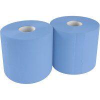 TECPO Putztuchrollen Abroller Wandhalter bis 40cm + 2 Putzpapier 21 cm Breit, 2-lagig