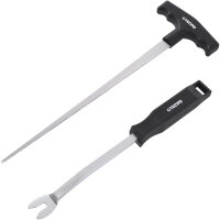 2x TECPO Gummi-Doppelsauger Ø 118mm + Windschutzscheiben Ausbau-Set, 7-tlg.